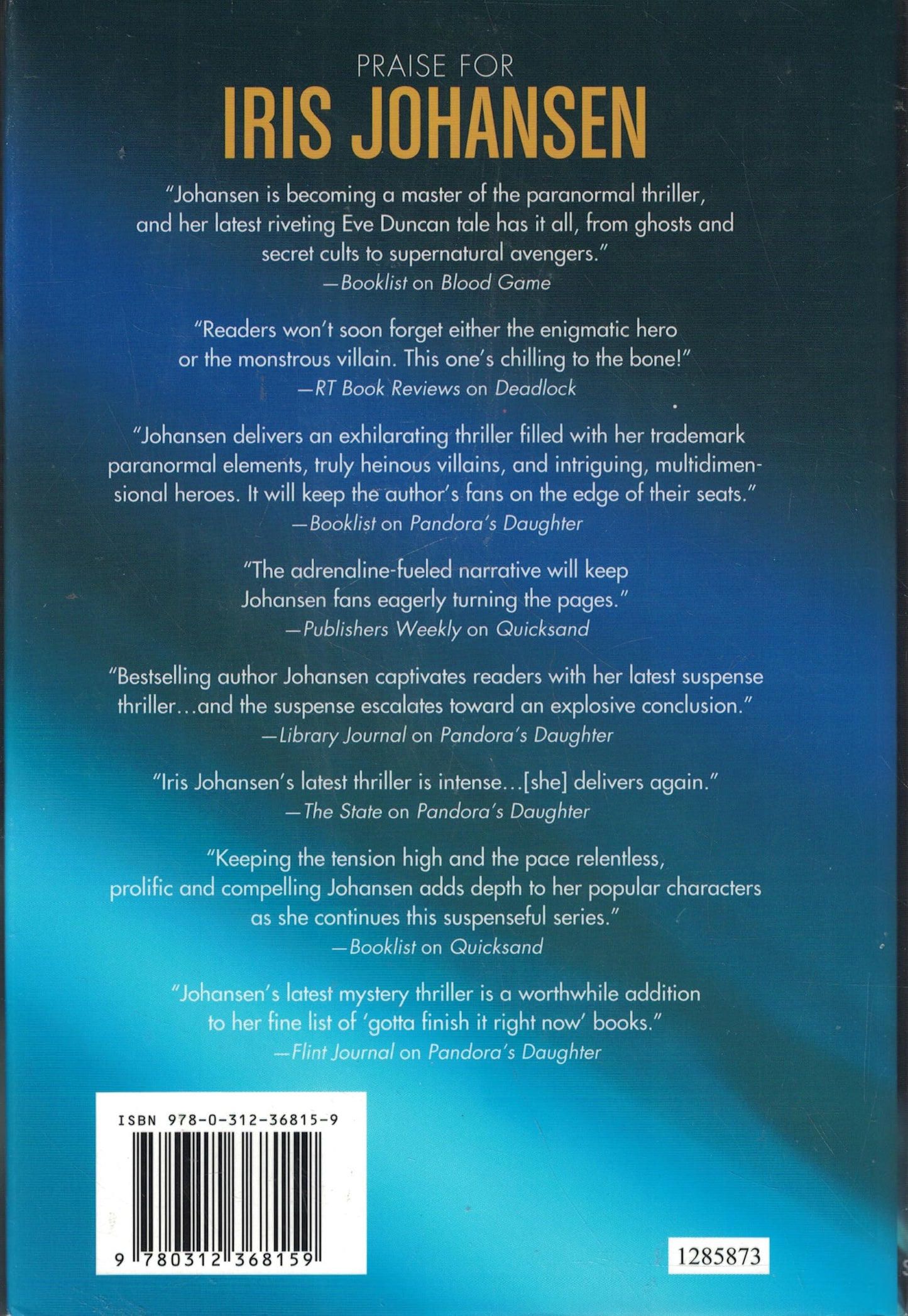 Eight Days to Live Johansen, Iris