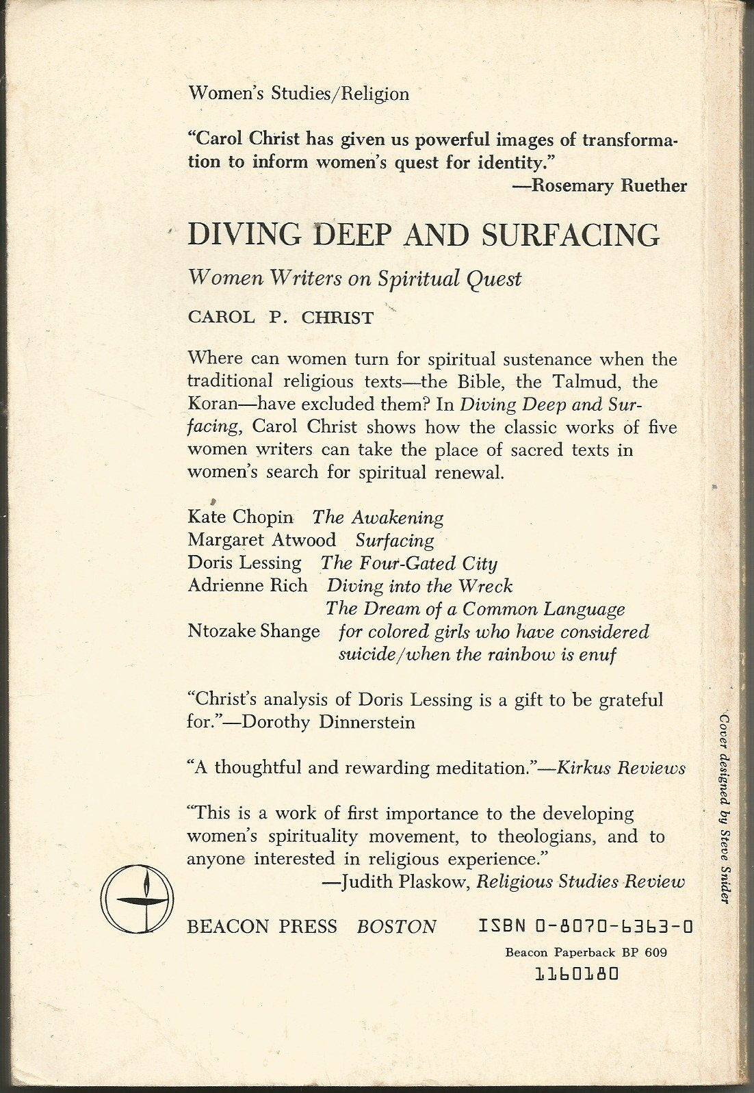 Diving Deep and Surfacing: Women Writers on Spiritual Quest [Paperback]