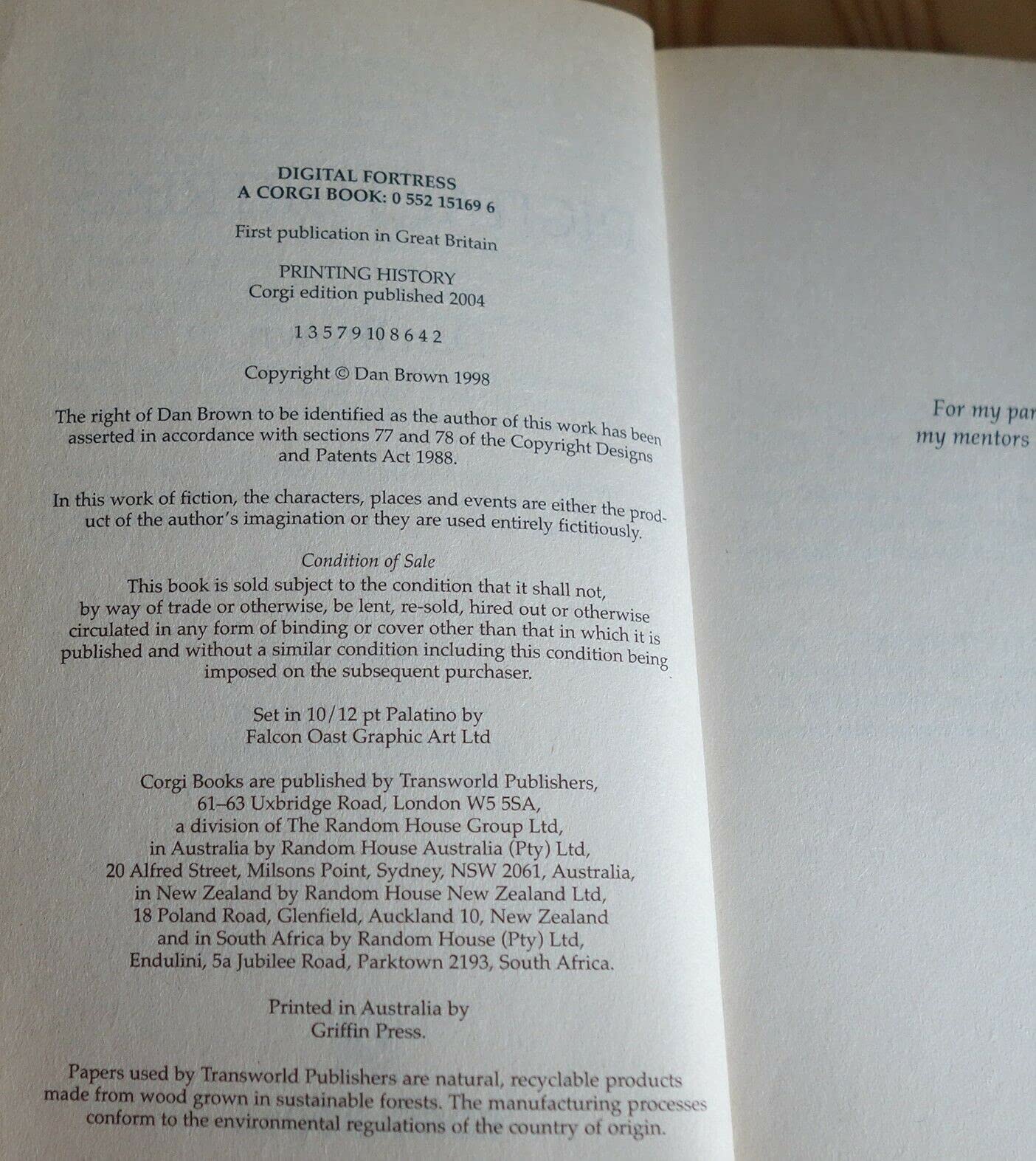 Digital Fortress Brown, Dan