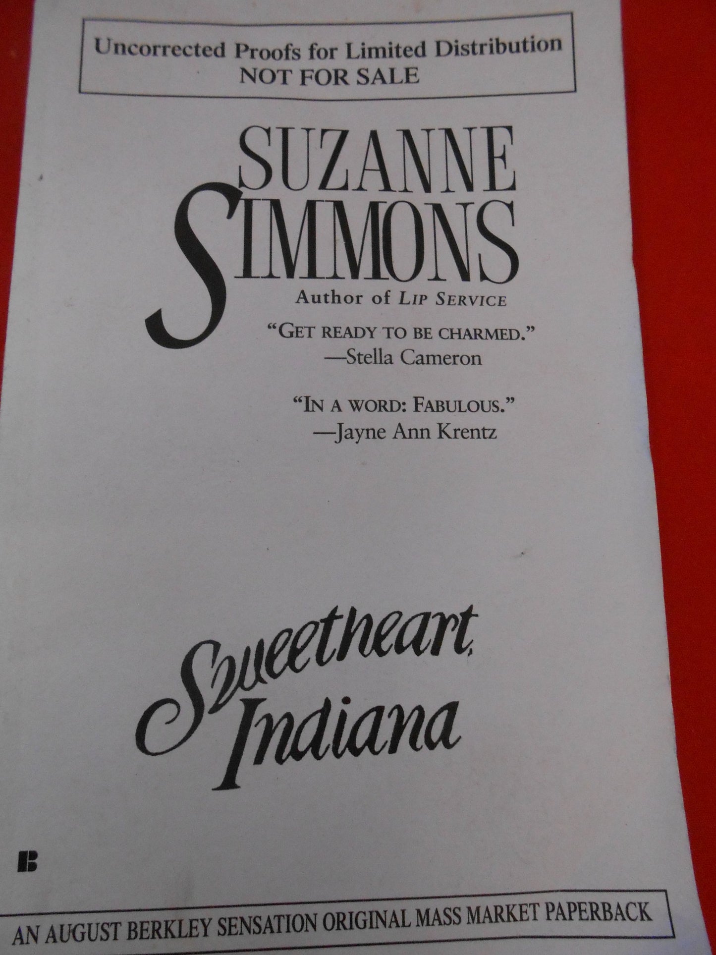 Sweetheart, Indiana Simmons, Suzanne