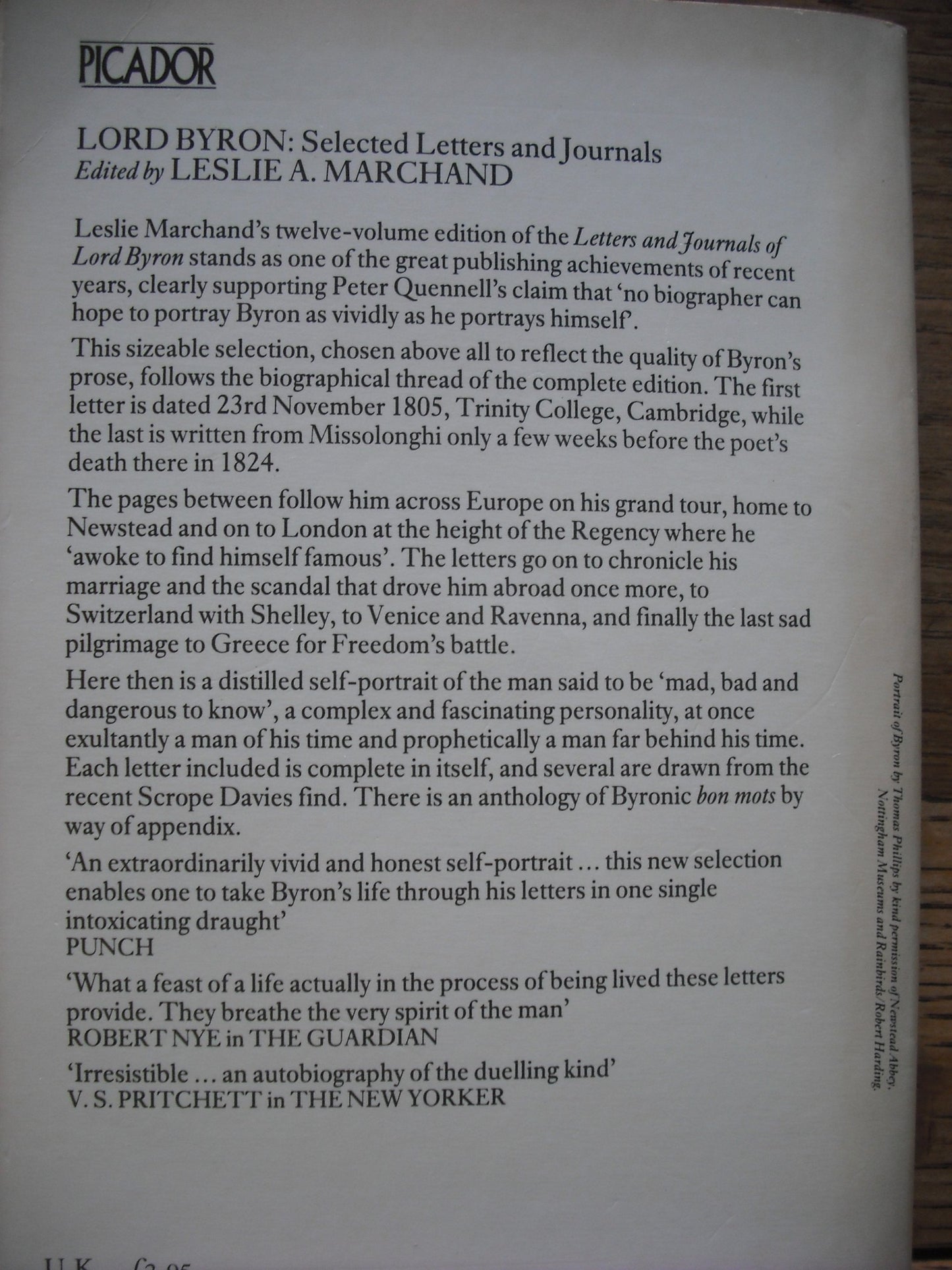 Selected Letters and Journals