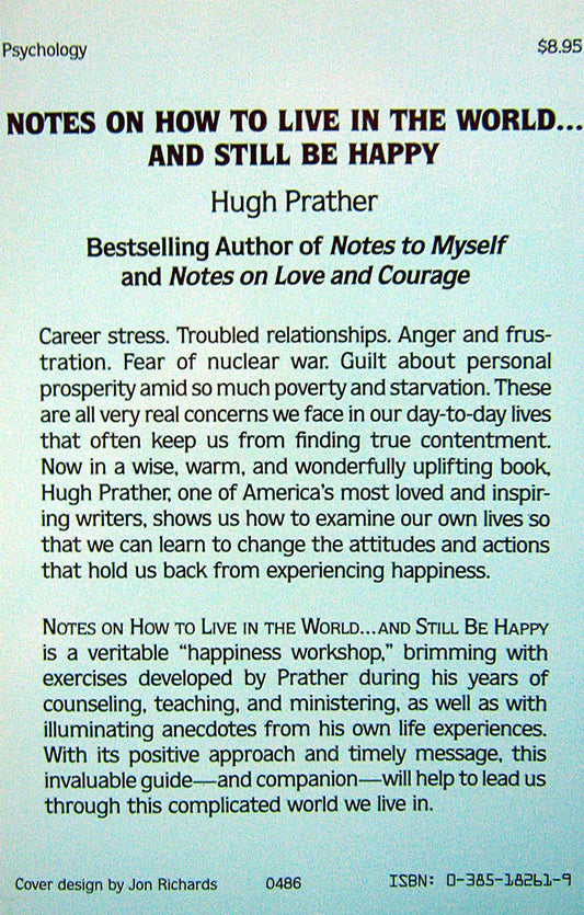 Notes on How to Live in the World Prather, Hugh