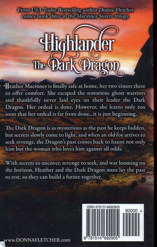 Highlander The Dark Dragon: Volume 3 [Paperback] Fletcher, Donna