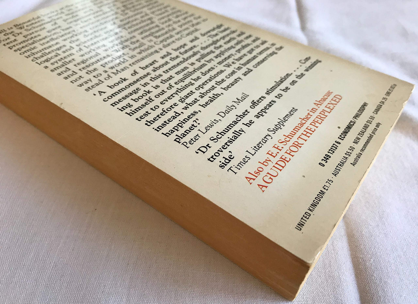 small is beautiful: economics as if people mattered [Paperback]