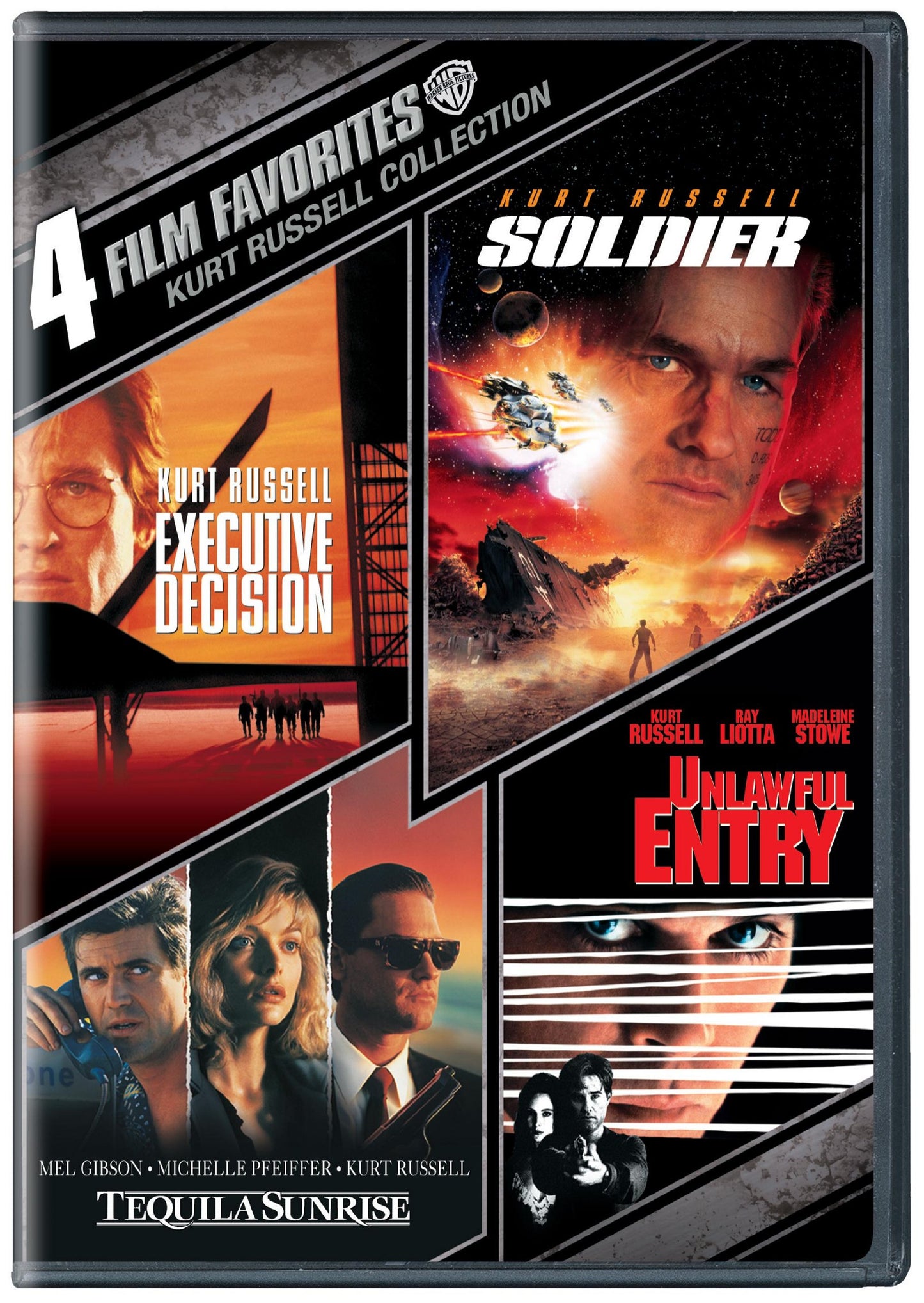 Four Film Favorites: Kurt Russell | Three disk set: Executive Decision, Unlawful Entry, Soldier and Tequila Sunrise (double-sided DVD) [DVD]