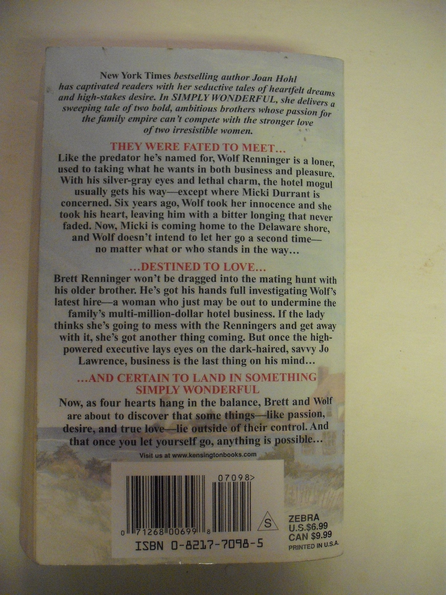 Simply Wonderful Hohl, Joan