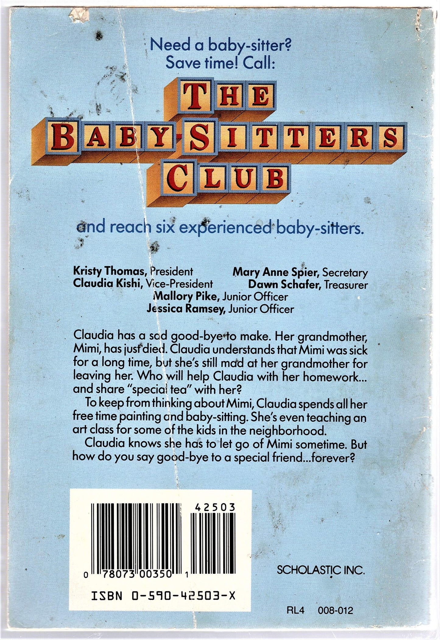 Claudia and the Sad Good-Bye [Paperback]